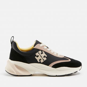 Tory Burch Good Luck Nylon and Suede Running-Style Trainers - UK 3
