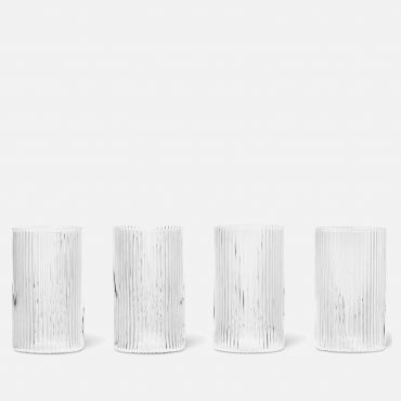 Ferm Living Ripple Verrines - Set of 4 - Clear