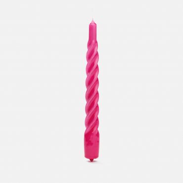 anna + nina Twisted Candle Bright Pink - Set of 6