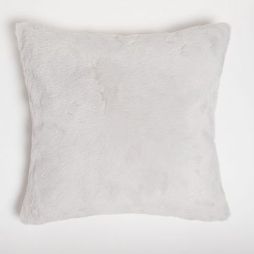 ïn home Recycled Polyester Faux Fur Cushion - Grey