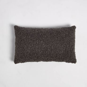 ïn home Faux Sheep Skin Cushion - Charcoal - 30x50cm