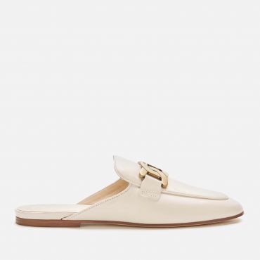 Tod's Women's Leather Slide Loafers - White - UK 4