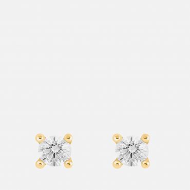 Astrid & Miyu April Birthstone Gold-Tone Crystal Earrings