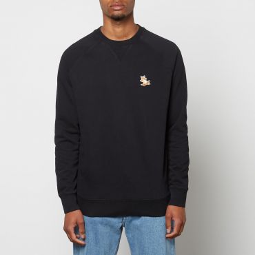 Maison Kitsuné Unisex Chillax Fox Patch Classic Sweatshirt - Black - S