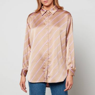Cras Women's Rowcras Shirt - Mono Stripe Brown - EU 34/UK 6