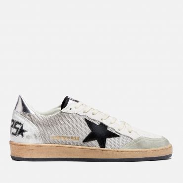 Golden Goose Ball Star Leather and Canvas Trainers - UK 9
