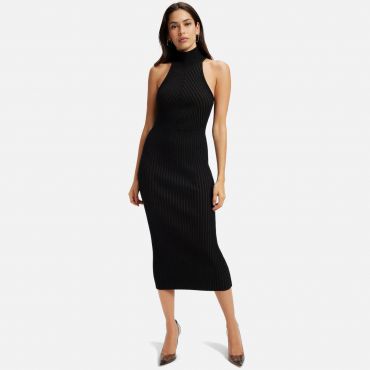 Good American Ribbed-Knit Halterneck Midi Dress - 2XL-3XL