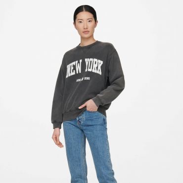 Anine Bing Ramona Organic Cotton-Jersey Sweatshirt - S