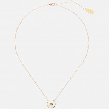 Marc Jacobs The Medallion Gold-Tone, Resin and Crystal Necklace