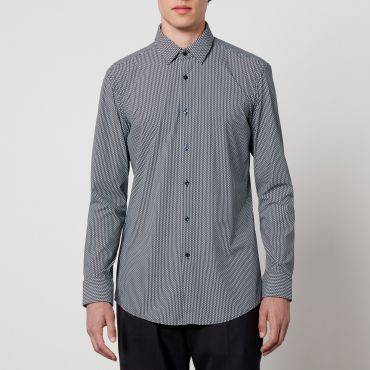 BOSS Black P-HANK-S Checked Jersey Shirt - 40/15.75