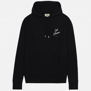 Café Kitsuné Logo-Print Cotton-Jersey Hoodie - S