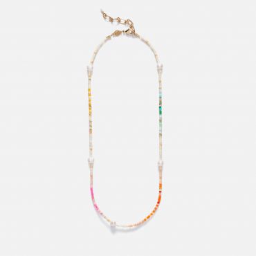 Anni Lu Rainbow Nomad Pearl and Bead Necklace