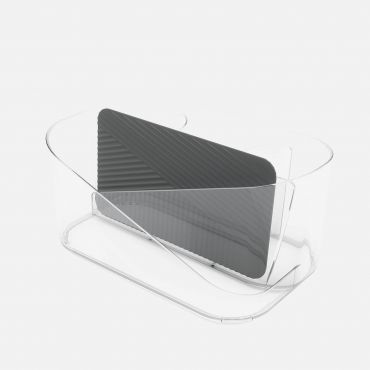 Umbra Glam Hair Tool Organizer - Clear/Charcoal