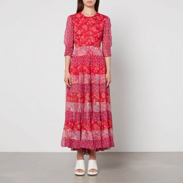 RIXO Kristen Printed Crepe Midi Dress - M/UK 12