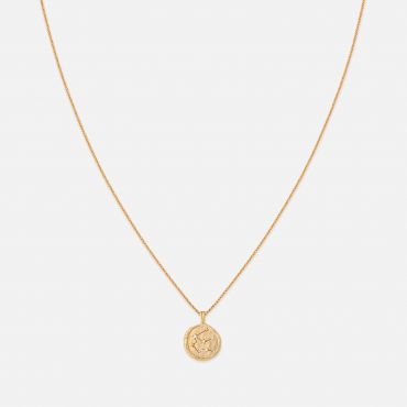 Astrid & Miyu Aquarius Zodiac 18-Karat Plated Recycled Sterling Silver Necklace