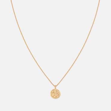 Astrid & Miyu Aries Zodiac 18-Karat Gold-Plated Recycled Sterling Silver Necklace