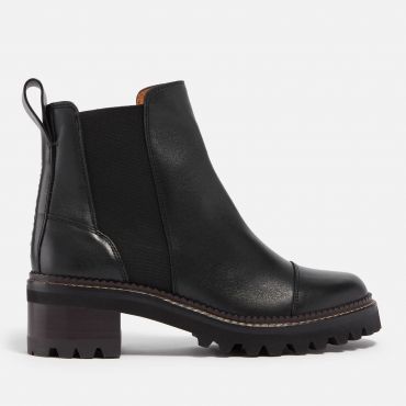 See by Chloé Mallory Leather Chelsea Boots - UK 8