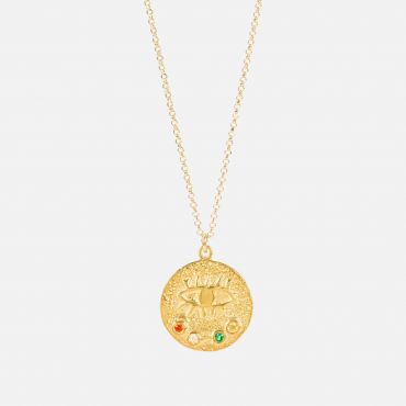 Hermina Athens Kressida Crystal Embellished Gold-Plated Necklace