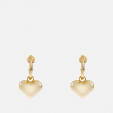 Crystal Haze Golden Hearts Gold-Plated Earrings