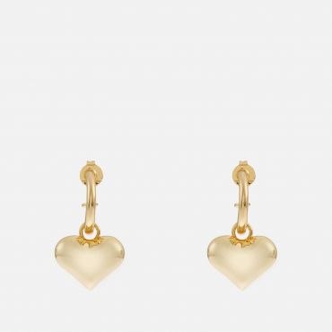 Crystal Haze Golden Hearts Gold-Plated Earrings