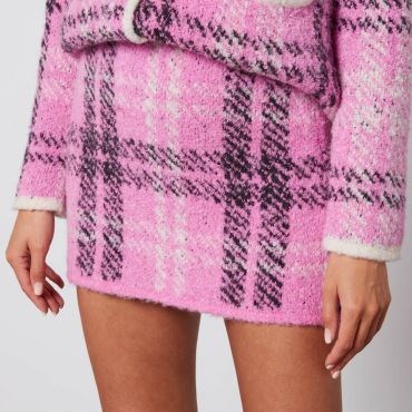 Kitri Susan Boucle Knit Mini Skirt - L