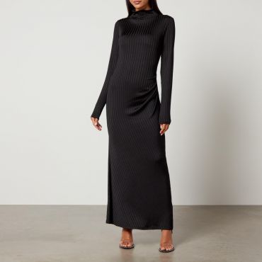 Good American Shine Rib-Knit Midi Dress - L