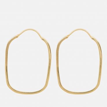 anna + nina Link 14-Karat Gold-Plated Hoop Earring