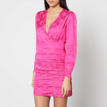 Rixo Golden Silk-Blend Mini Dress - UK 6
