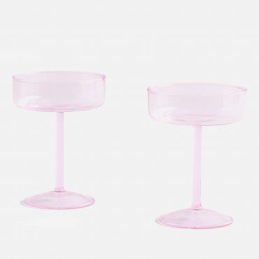 HAY Tint Coupe Glass - Set Of 2 - Pink