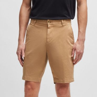 BOSS Black Slice Cotton-Blend Twill Smart Shorts - XS