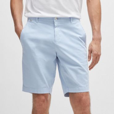 BOSS Black Slice Cotton-Blend Twill Smart Shorts - XS