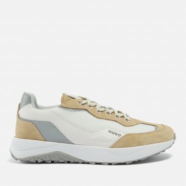 HUGO Men's Kane Runn Suede and Mesh Trainers - UK 10