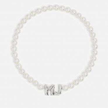 Marc Jacobs Balloon Faux Pearl Silver-Tone Necklace - XS/S