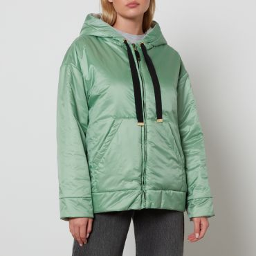 Max Mara The Cube Greenbox Hooded Quilted Shell Jacket - UK 6