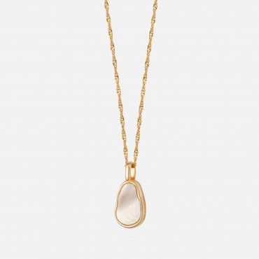 Daisy London Isla Mother of Pearl 18-Karat Gold-Plated Necklace