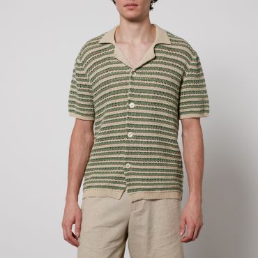 NN.07 Henry Crocheted Cotton Shirt - L