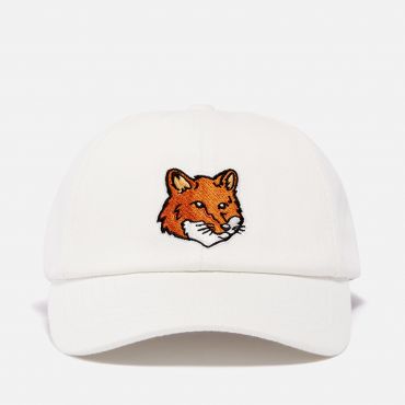 Maison Kitsuné Large Fox Head Cotton-Twill Cap
