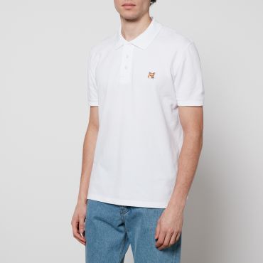 Maison Kitsuné Fox Head Cotton-Piqué Polo Shirt - M