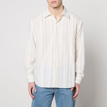 mfpen Generous Puckered Pinstriped Recycled Cotton Shirt - S
