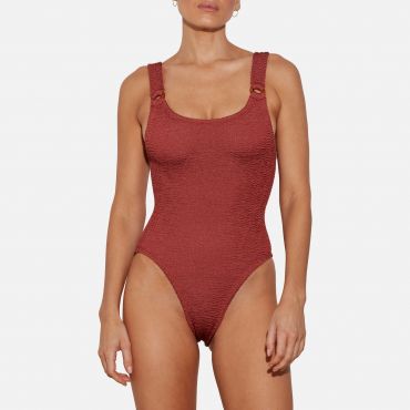 Hunza G Domino Seersucker Swimsuit