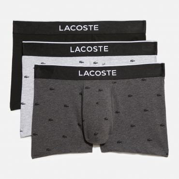 Lacoste 3 Pack Cotton Logo Boxer Trunks - XXL