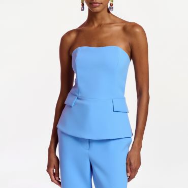 Essentiel Antwerp Faith Woven Bustier Top - UK 8