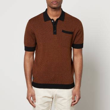 Percival Casa Martini Cotton-Jacquard Polo Shirt - XXL