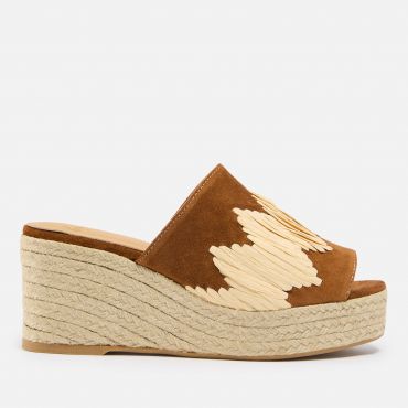 Castañer Women's Eleo Suede Flatform Mules - 6