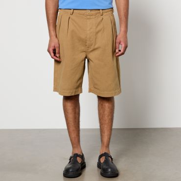 Sunflower Pleated Cotton-Twill Shorts - IT 48/M