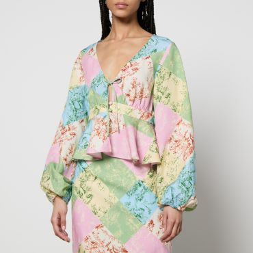 Kitri Irene Toile De Jouy Lyocell-Blend Top - UK 10