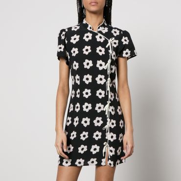 Kitri Harlow Floral-Print Crepe Mini Dress - UK 12