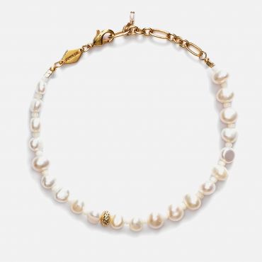 Anni Lu Stellar Pearly 18-Karat Gold Plated and Freshwater Pearl Bracelet