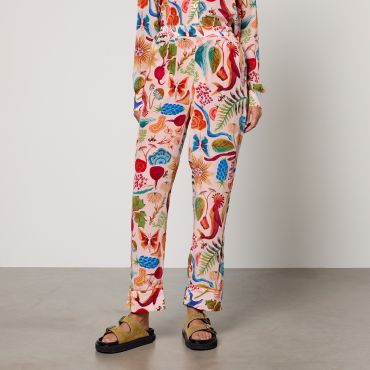 Farm Rio Printed Crepe Pyjama Trousers - M