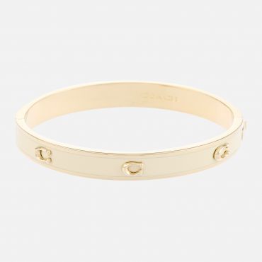 Coach Gold-Plated C Hinge Bangle